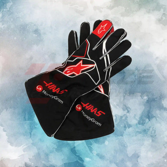 2025 Haas F1 Team Gloves / New MoneyGram Haas F1 Team Replica Race Gloves