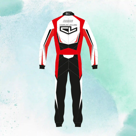 Charles Leclerc 2021 Overall Go Kart Replica Racing Sublimation Printed Suit