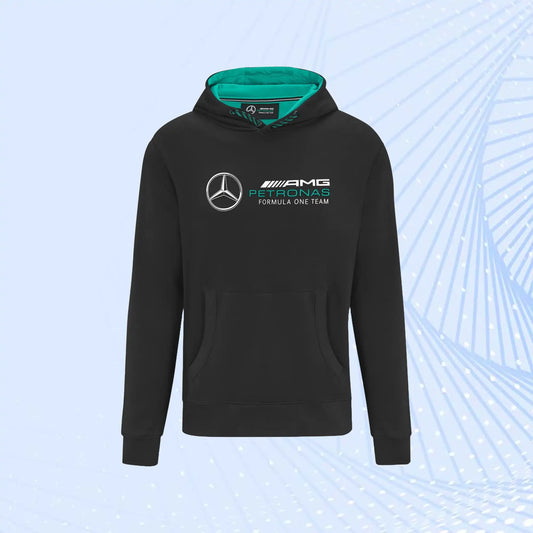 Mercedes AMG Petronas Formula One Logo Hooded Sweat - Black - Unisex
