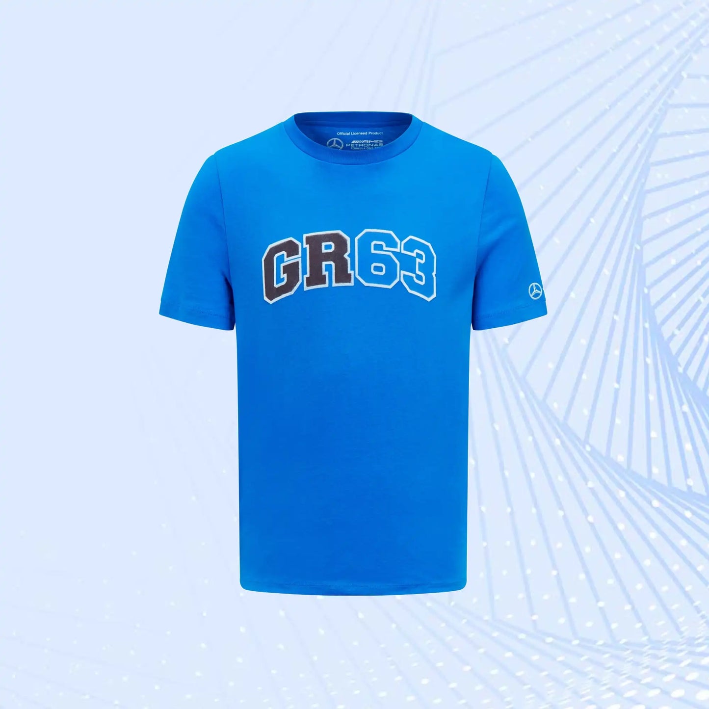 F1 George Russell 63 Mercedes AMG Petronas Formula 1 T-Shirt - Blue