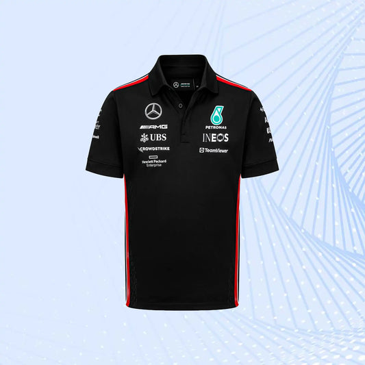 2023 F1 Mercedes AMG Petronas Formula 1 Team Polo - Black