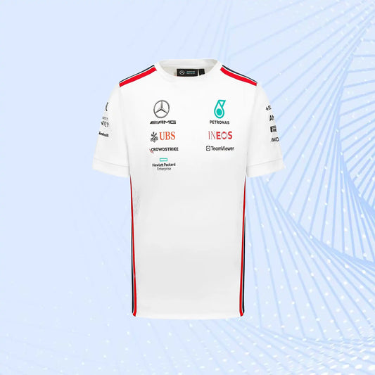 New 2023 Mercedes AMG Petronas F1 Team Driver T-Shirt - White