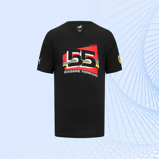 Carlos Sainz Scuderia Ferrari Puma Driver T-Shirt - Black