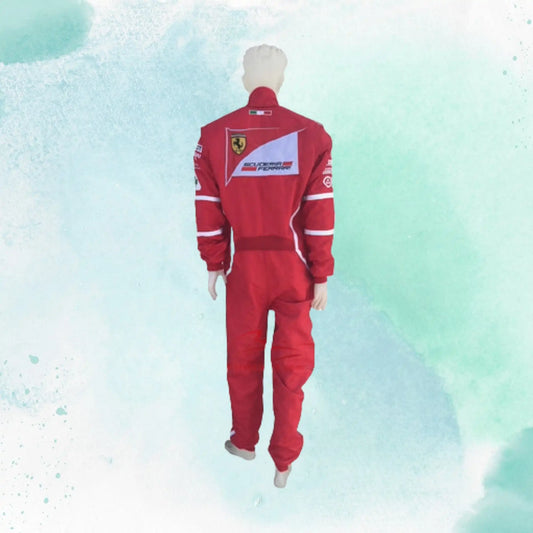 Vettel 2017 Embroidery Replica Race Suit Ferrari F1