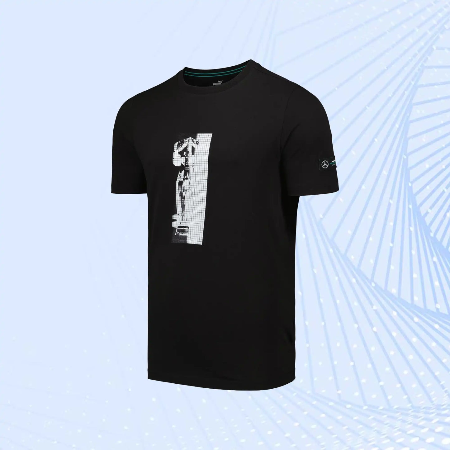 F1 Mercedes AMG Petronas Car Graphic T-Shirt by Puma - Black