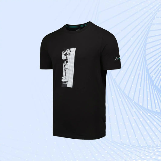 F1 Mercedes AMG Petronas Car Graphic T-Shirt by Puma - Black