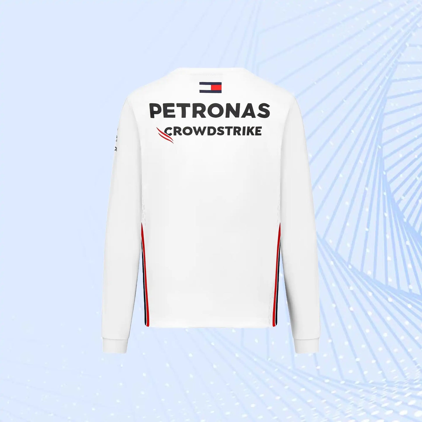 New F1 2023 Mercedes AMG Petronas Team Long Sleeved Drive T-Shirt - White