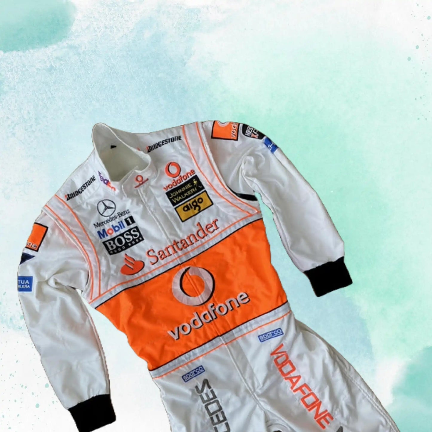 Lewis Hamilton 2008 Vodafone Replica Embroidery / Patch Replica Race Suit