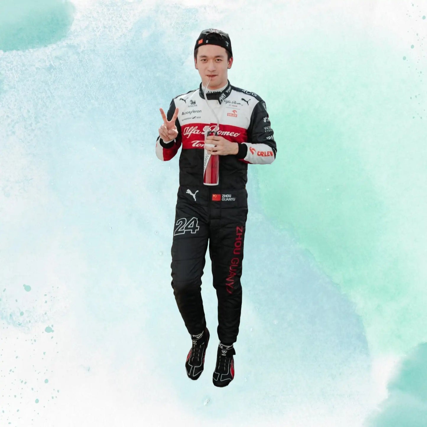 2022 Zhou Guanyu F1 Team Replica Racing Suit Alfa Romeo