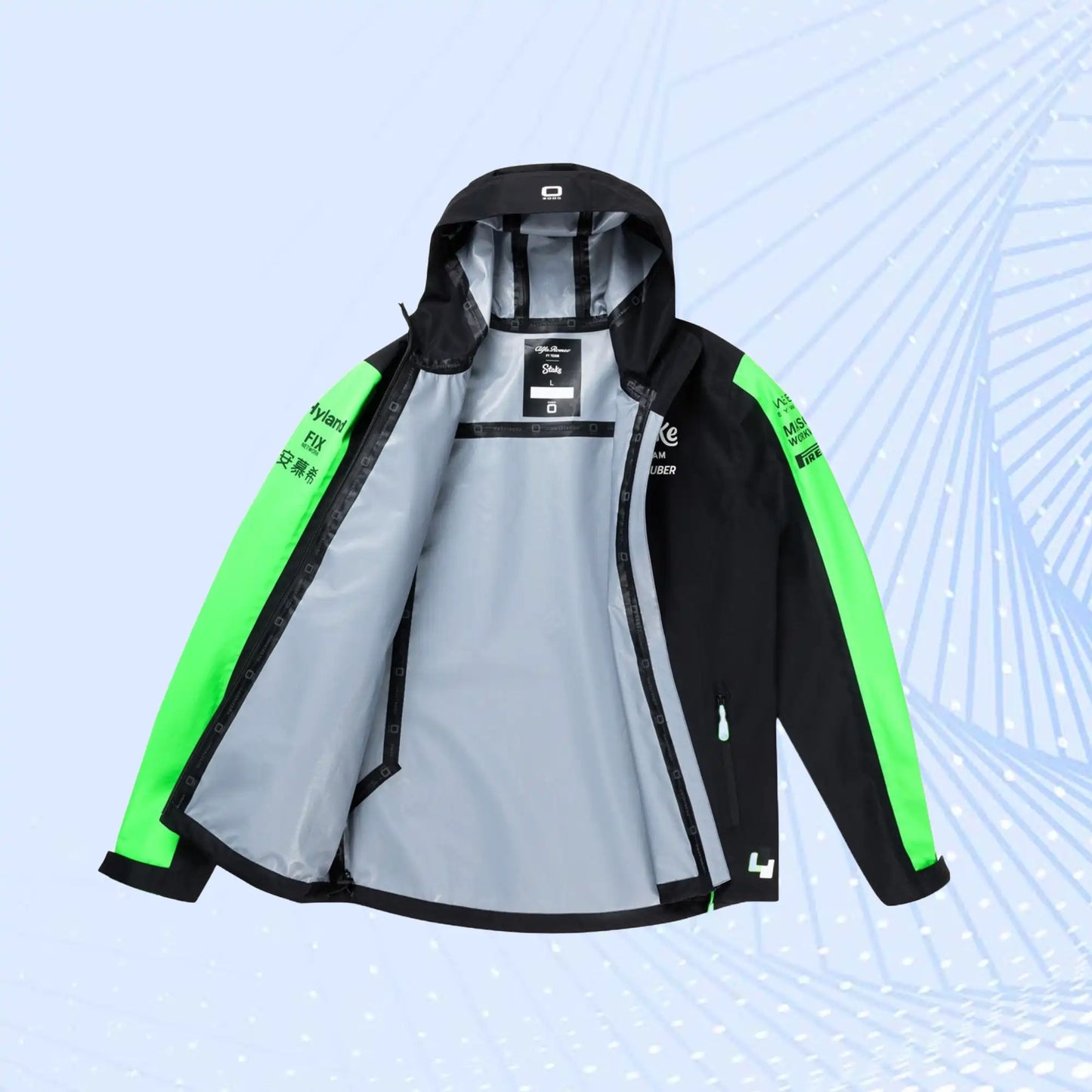 New 2024 Stake F1 Team Kick Sauber Rain Jacket