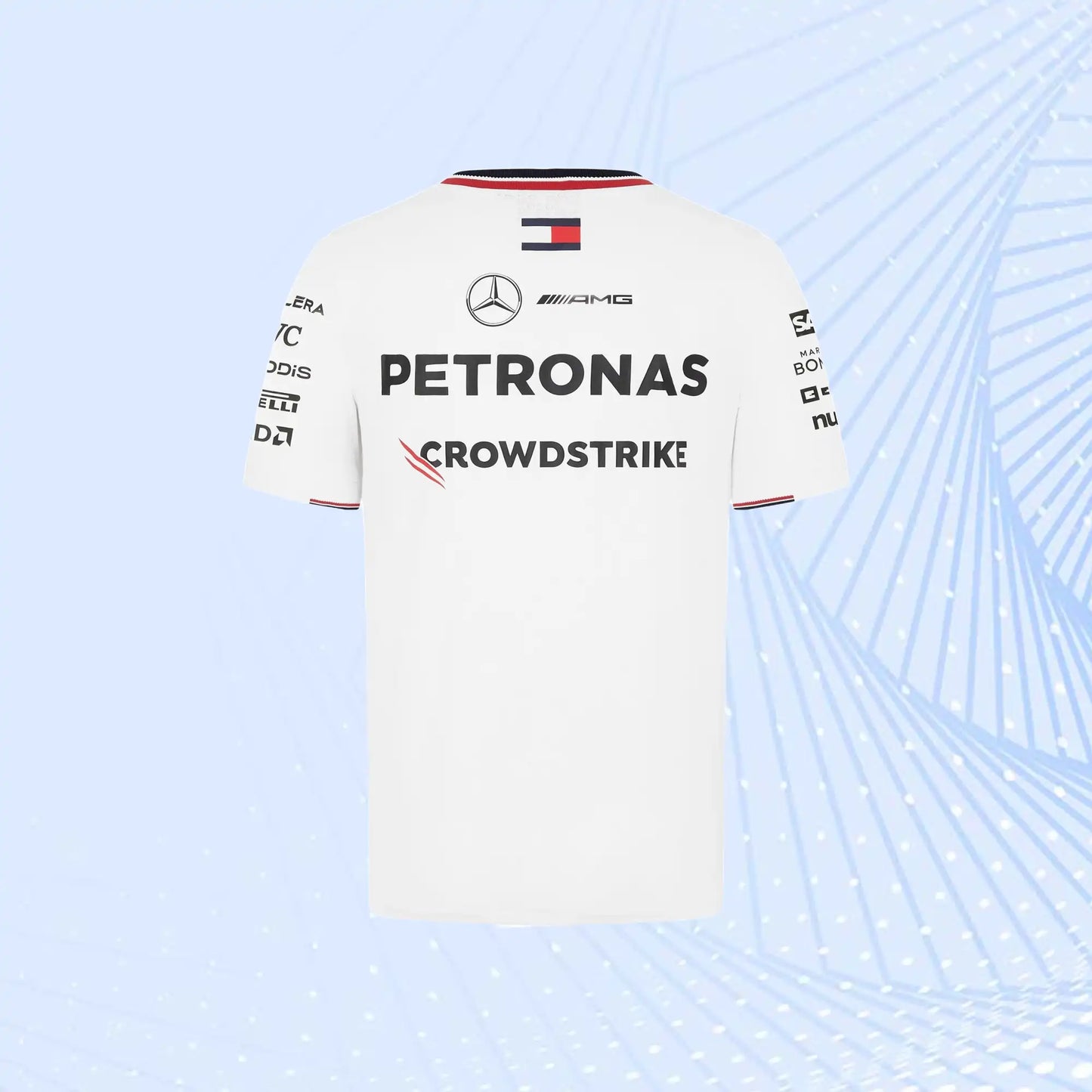 New 2024 Mercedes AMG Petronas F1 Team Driver T-Shirt - White