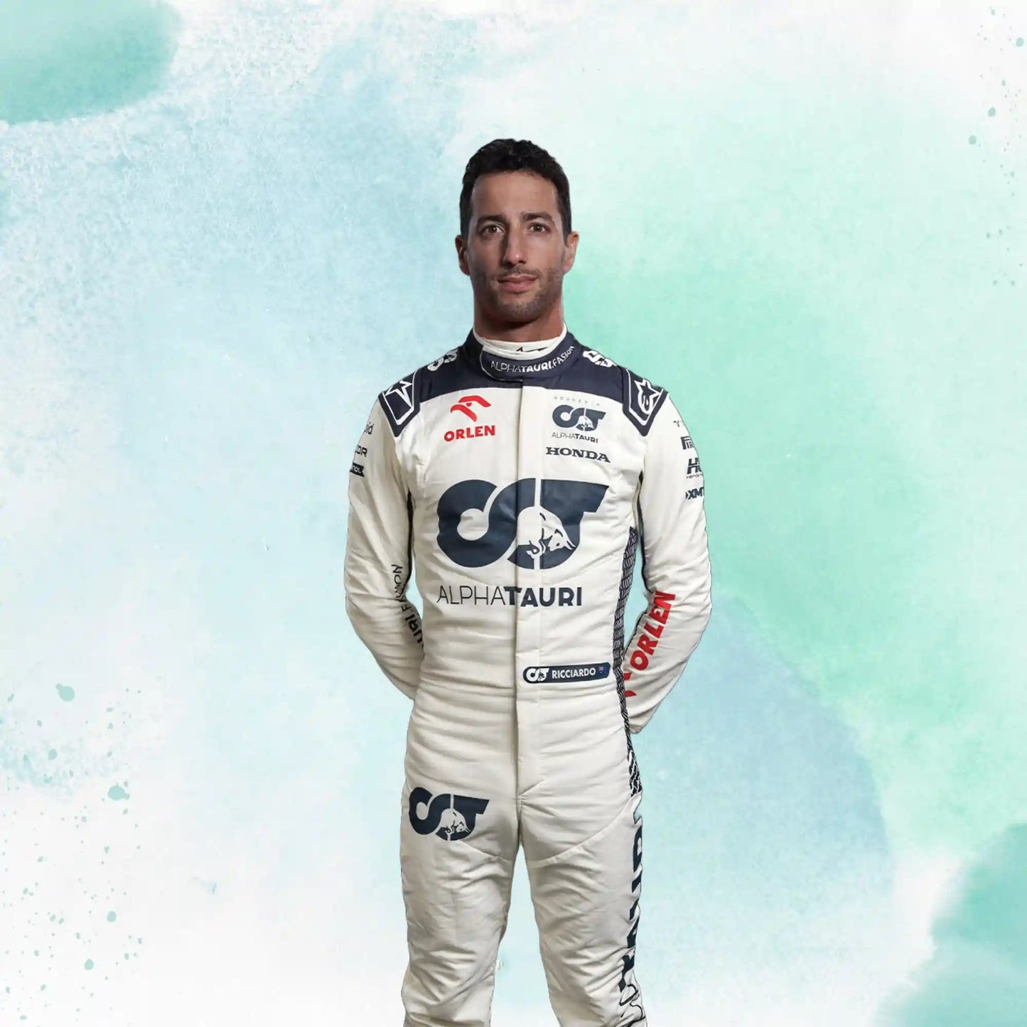 2023 New Daniel Ricciardo Alphatauri F1 Team Replica Racing Suit