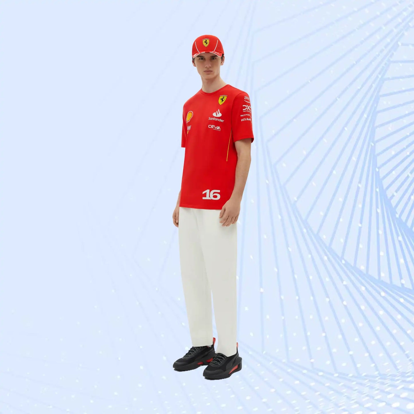2024 Charles Leclerc Scuderia Ferrari Team Replica T-shirt