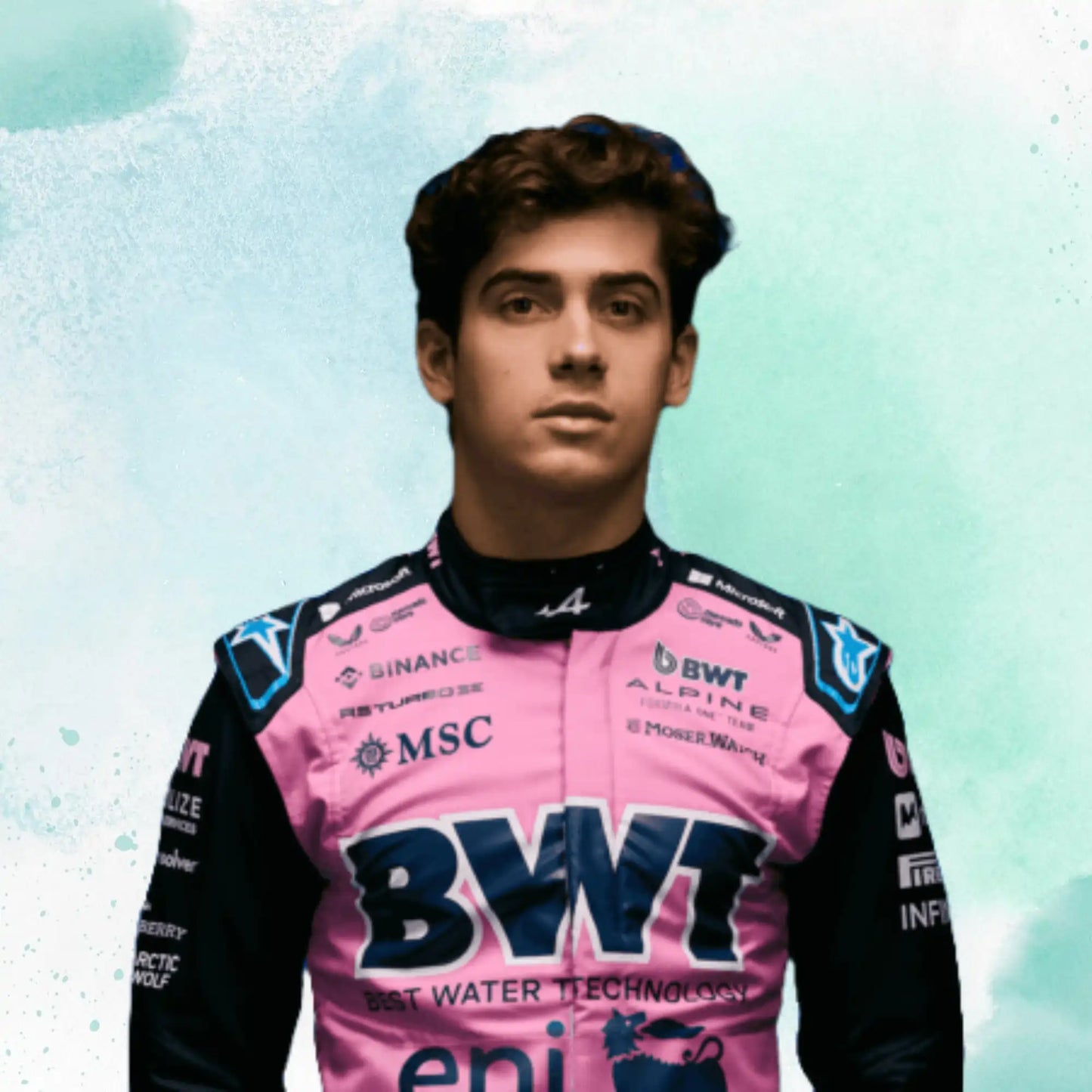 New 2025 Franco Colapinto BWT Alpine F1 Team Replica Racing Suit
