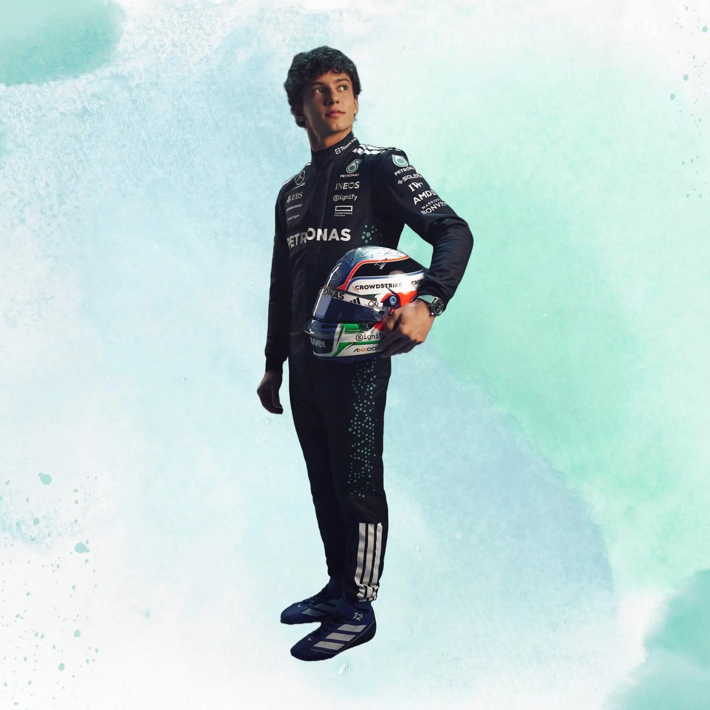 New Andrea Kimi Antonelli 2025 Mercedes AMG F1 Replica Racing Suit