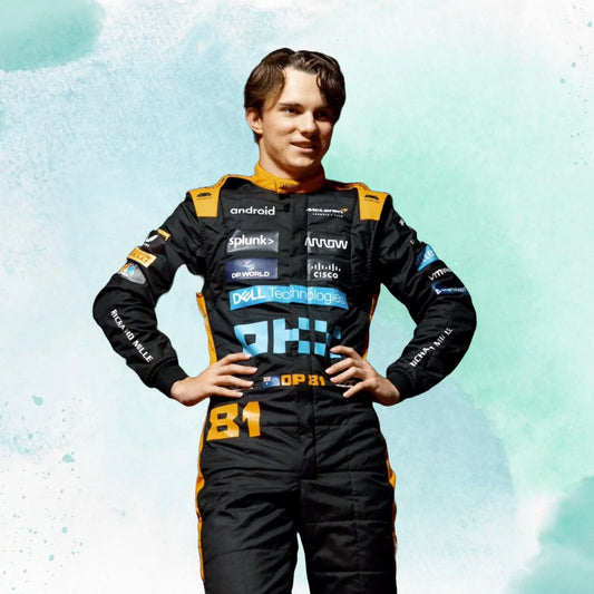 Oscar Piastri Mclaren 2023 New Race Suit in Singapore GP