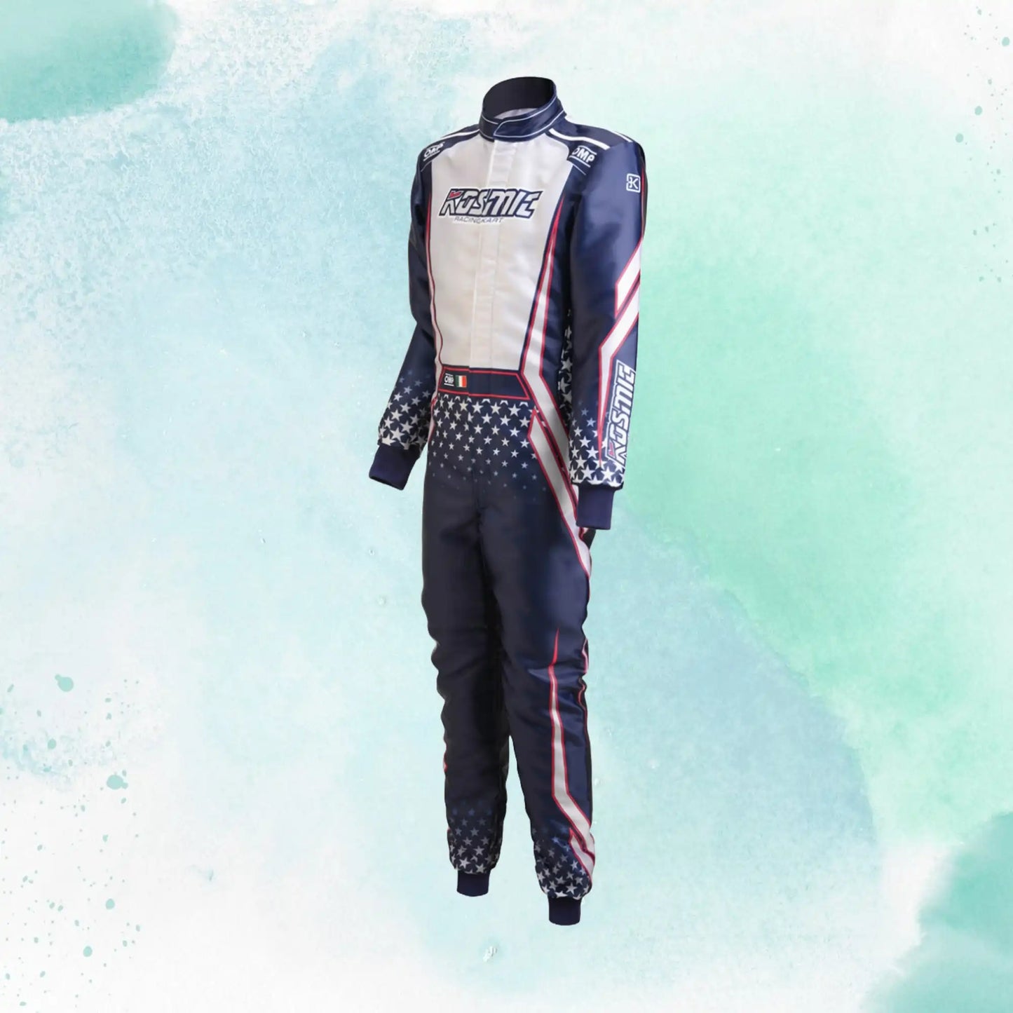 New 2025 Kosmic Sublimation Printed Overall Go Kart Driver Racing Suit