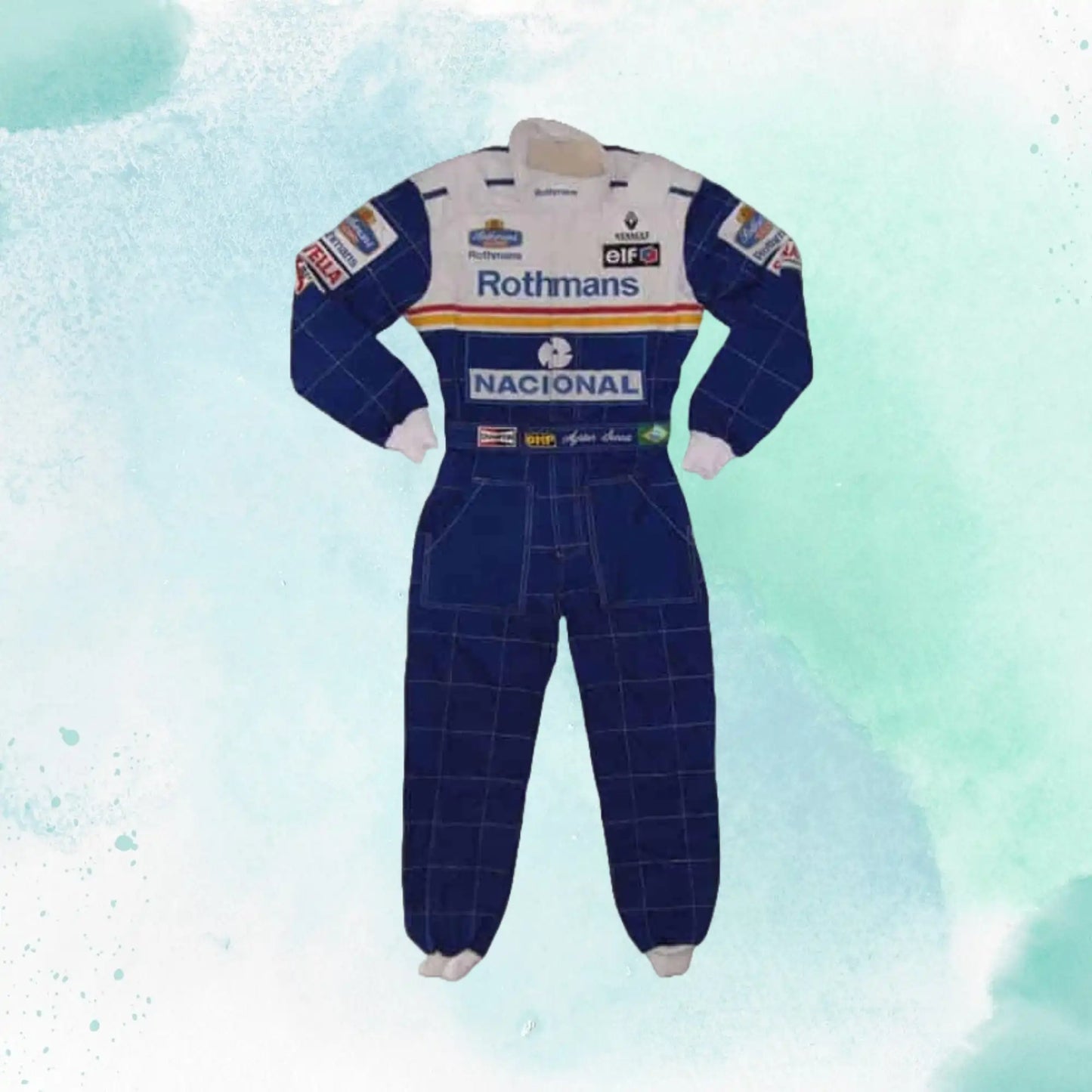 Ayrton Senna 1994 Williams F1 Replica Racing Embroidery / Patch Suit