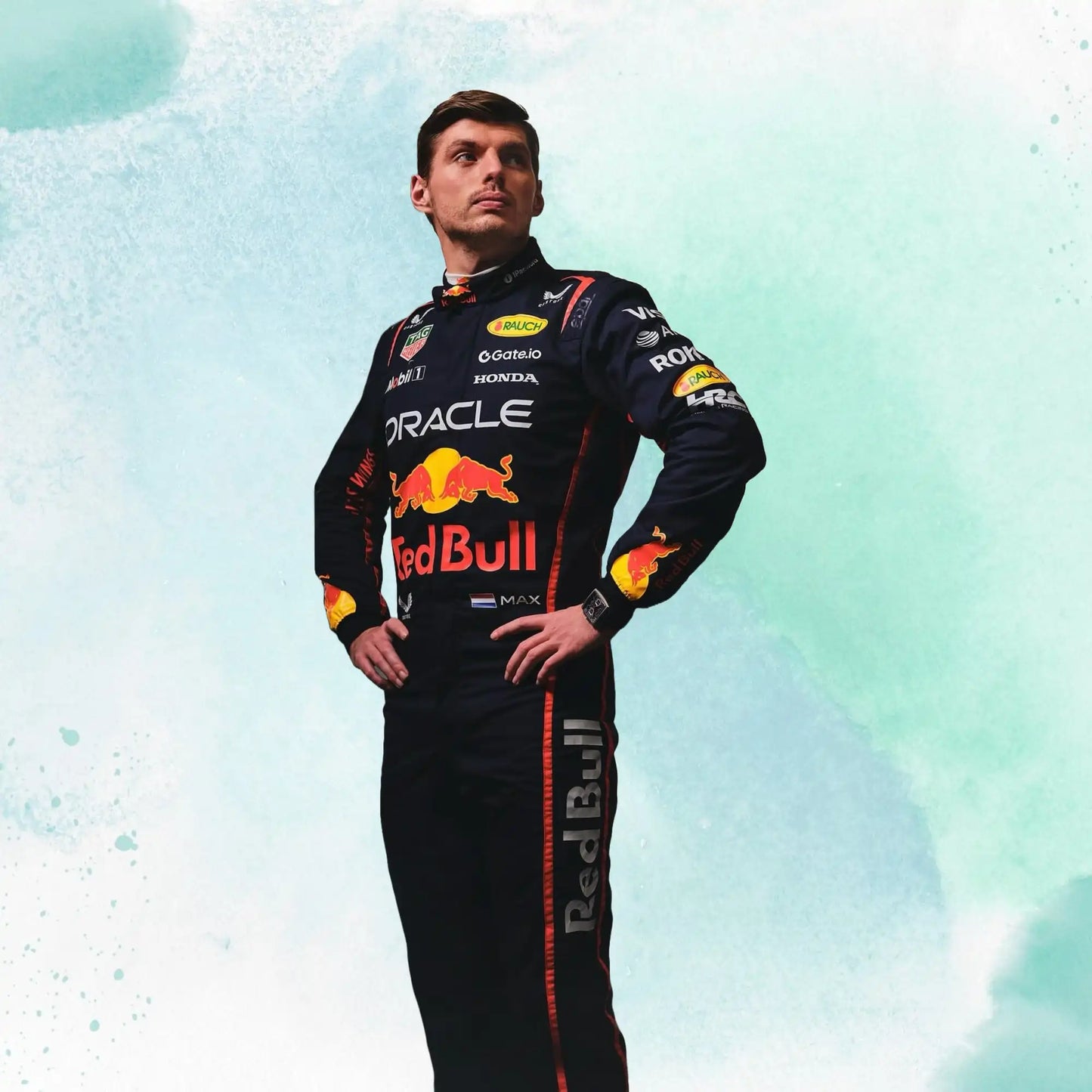 New 2025 Max Verstappen Red Bull F1 Team Replica Race Suit