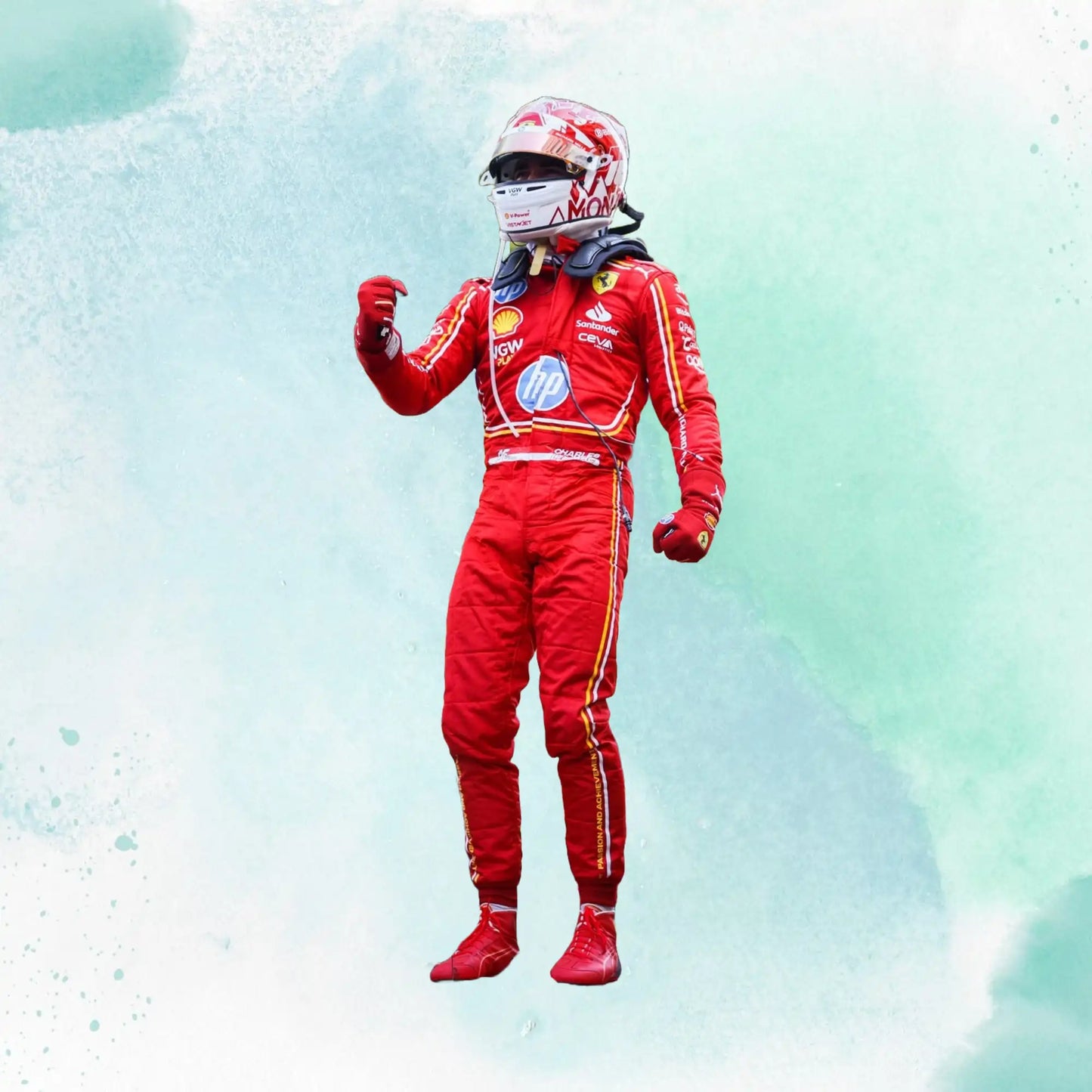 2024 Scuderia Ferrari HP Monaco GP F1 Team Replica Racing Suit