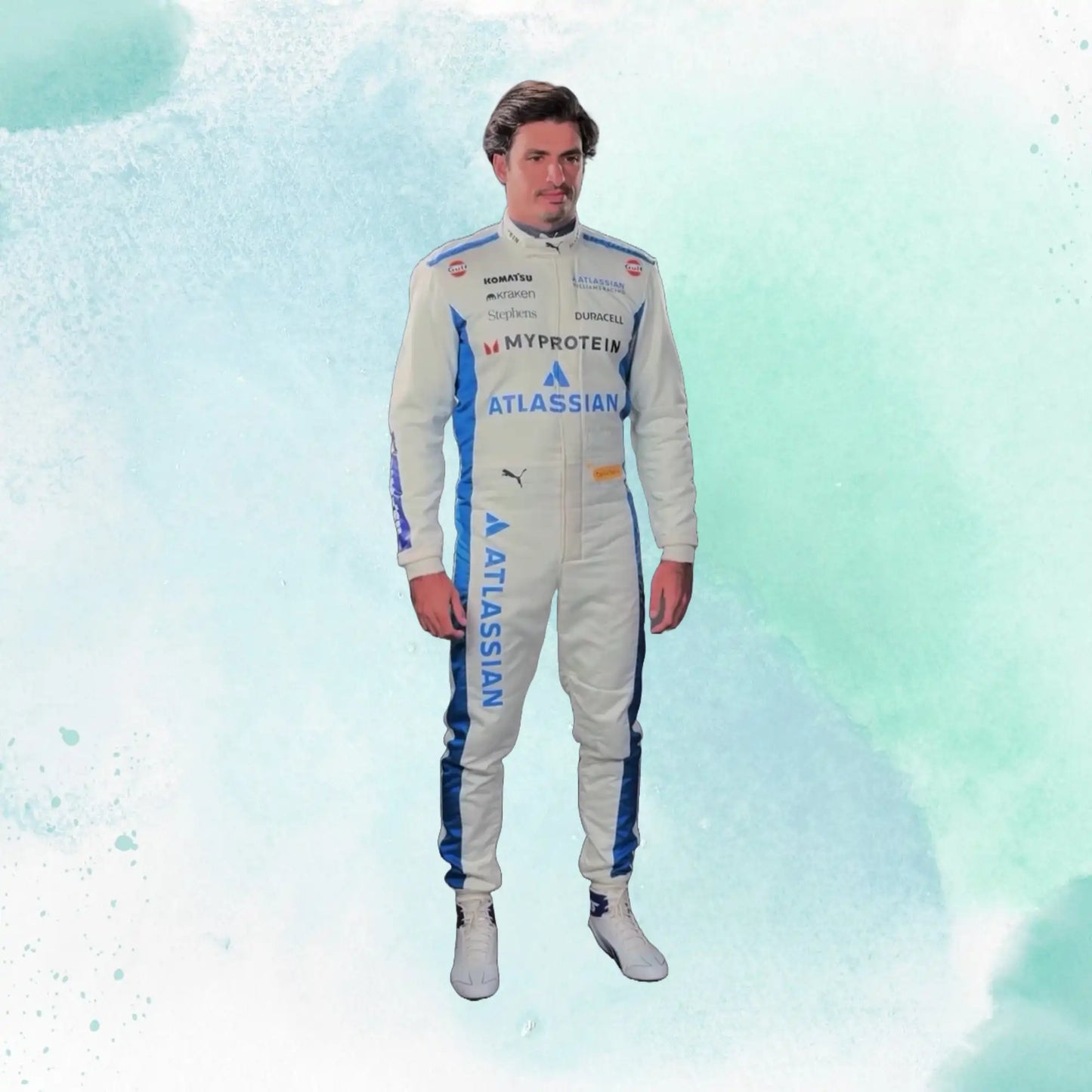 New 2025 Carlos Sainz F1 Team Williams Racing Replica Racing Suit