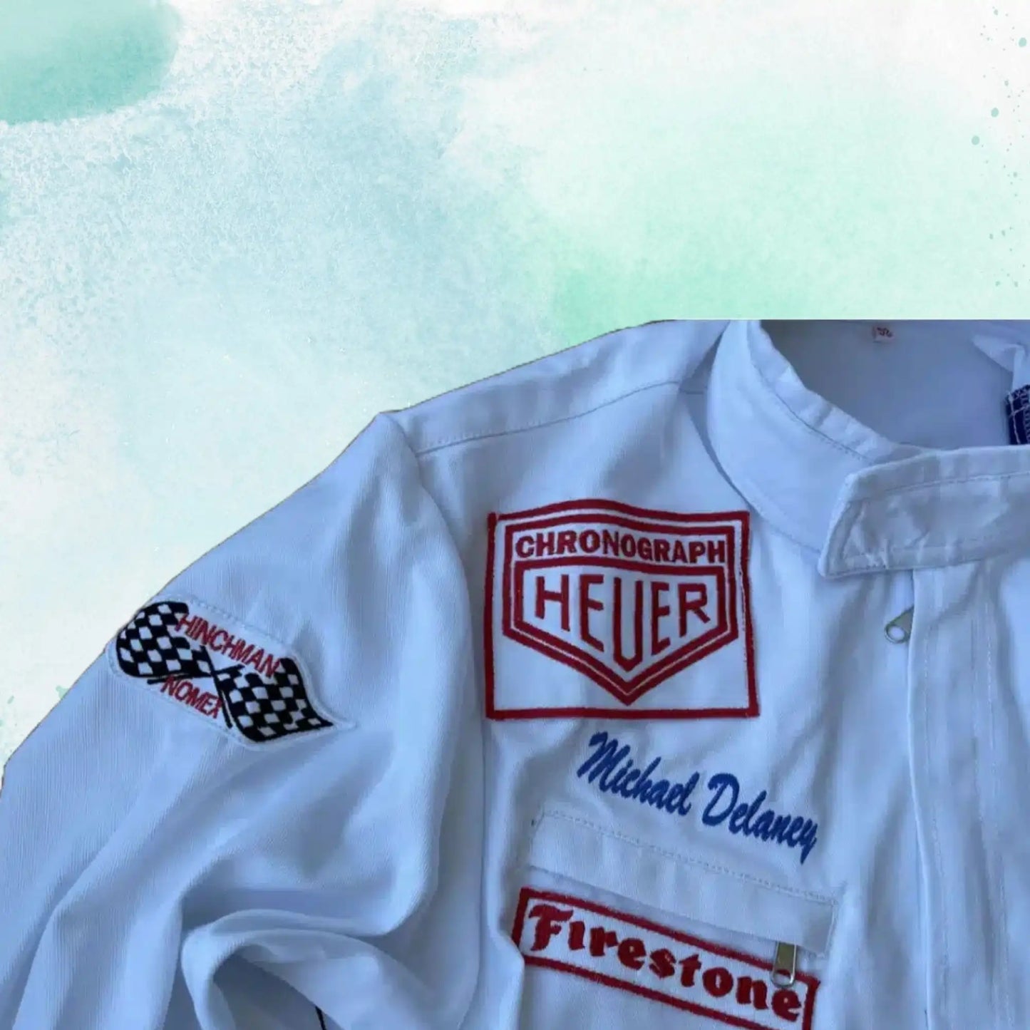 Michael Delaney Steve McQueen Le Mans 1971 Embroidery / Patch Replica Race Suit