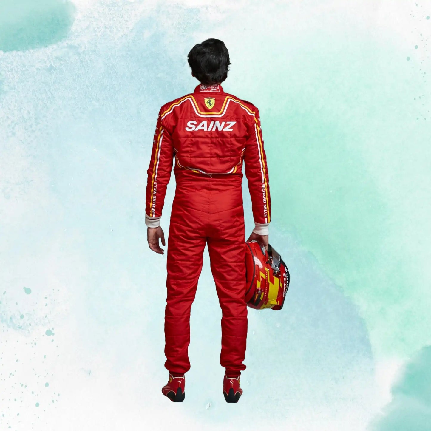 Carlos Sainz New 2024 Scuderia Ferrari F1 Team Replica Racing Suit