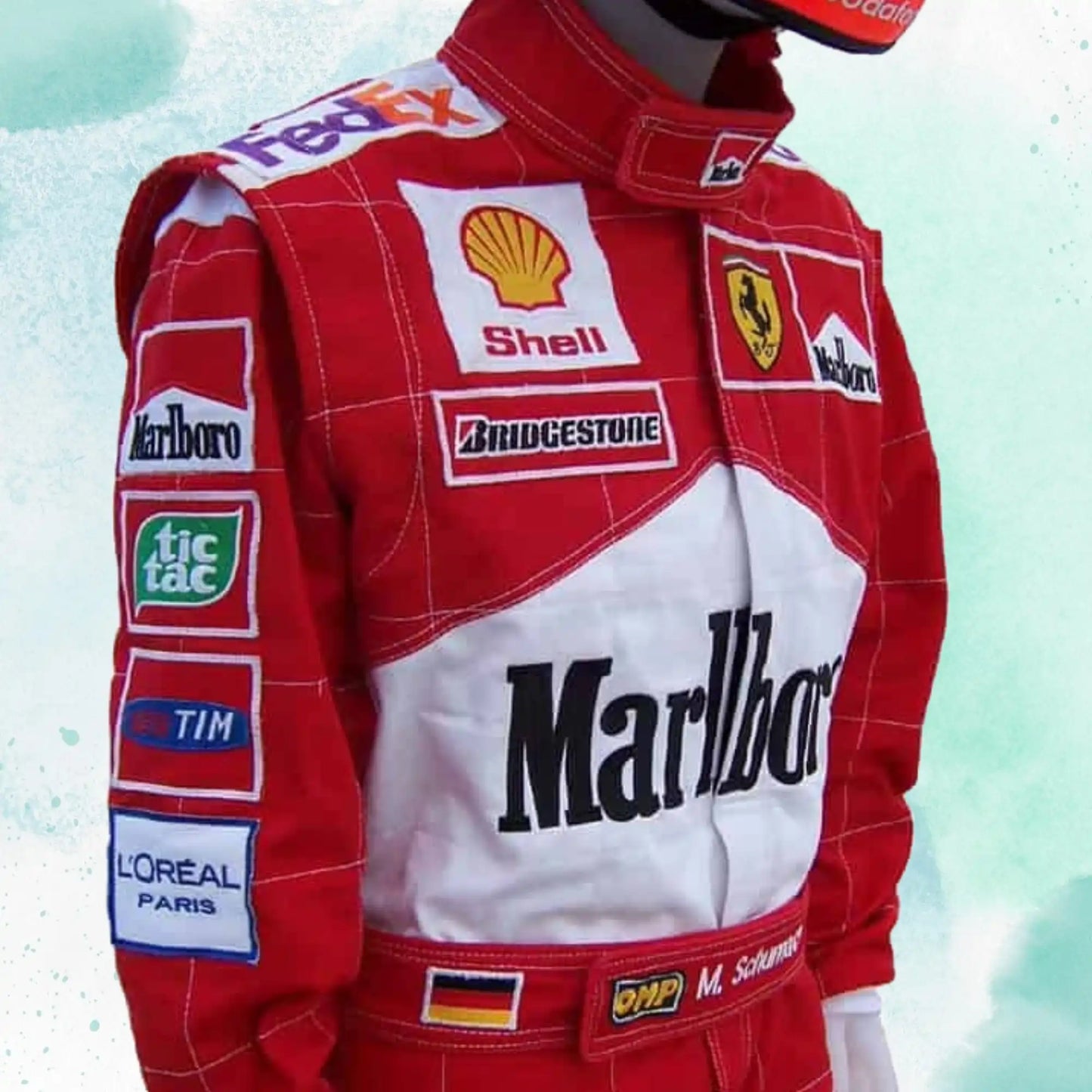 Michael Schumacher 2001 Ferrari F1 Embroidery / Patch Replica Race Suit