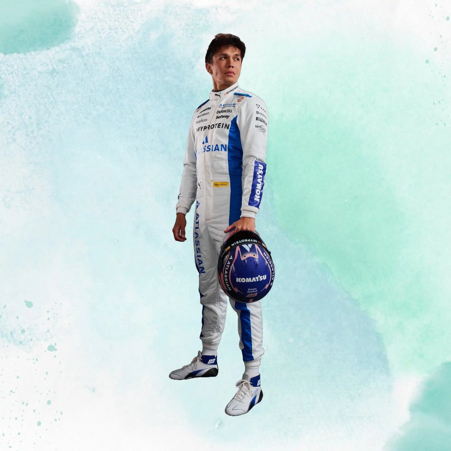 New 2025 Carlos Sainz & Alexander Albon F1 Team Williams Racing Replica Racing Suit