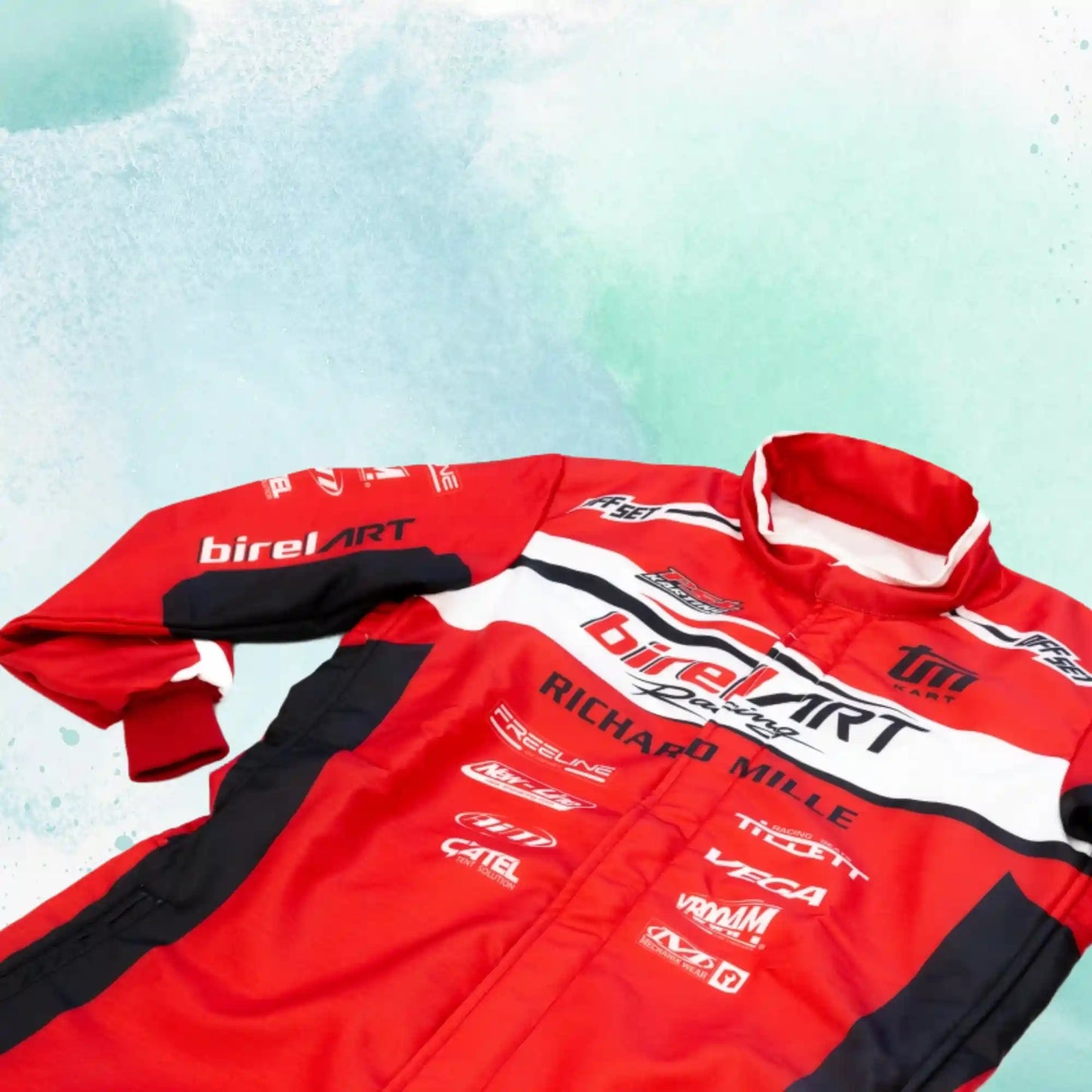 New 2023 Birel ART Go Kart Overall Replica Racing Suit Sublimation Printed