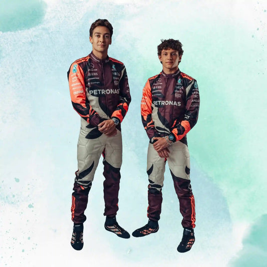 New 2025 George Russell & Andrea Kimi Antonelli Miami GP Mercedes AMG F1 Replica Racing Suit