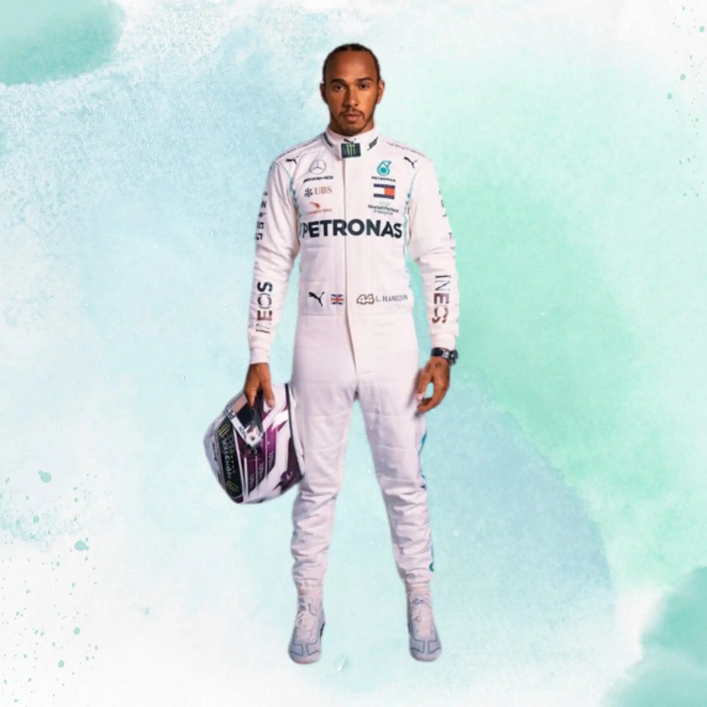 2019 Lewis Hamilton Mercedes Benz AMG Petronas F1 Replica Race Suit