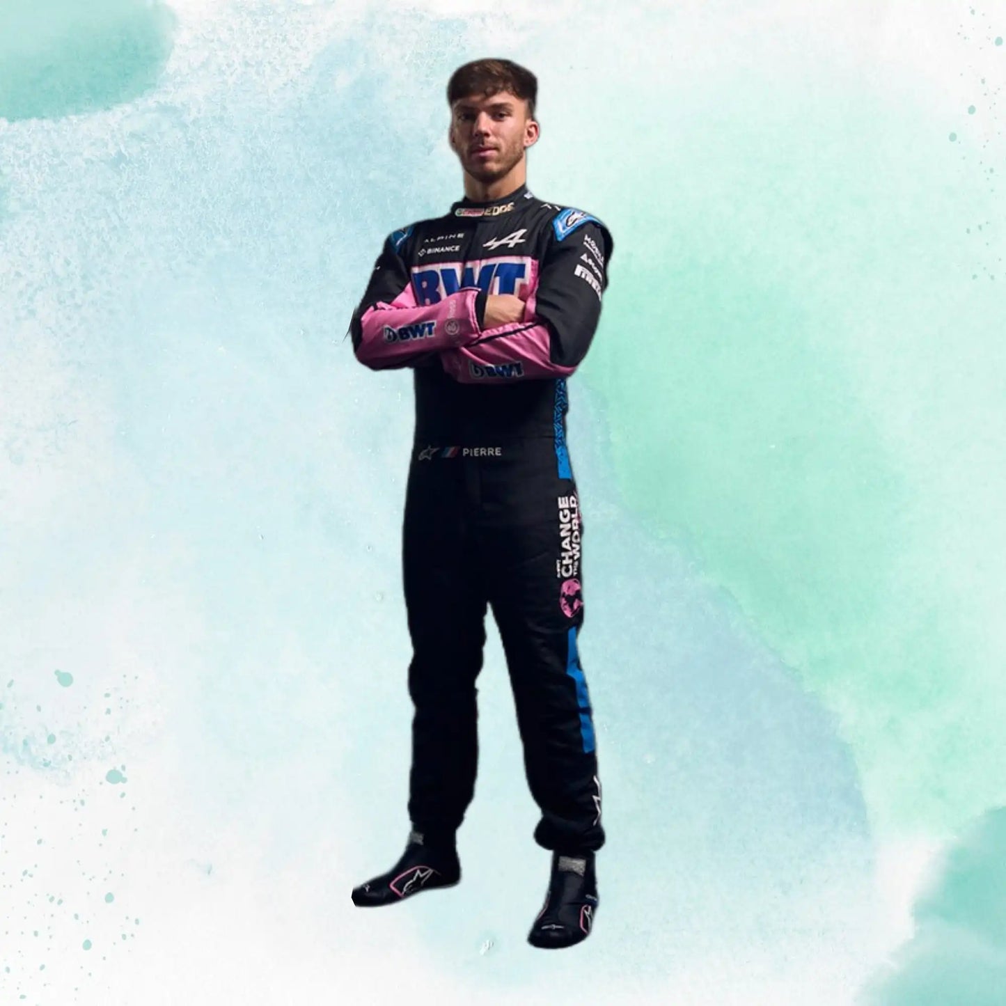 New Pierre Gasly 2023 BWT Team Alpine Replica Racing Suit F1 Team