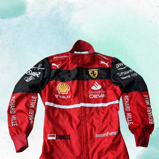 Charles Leclerc 2022 Scuderia Ferrari F1 Team Embroidery Replica Race Suit