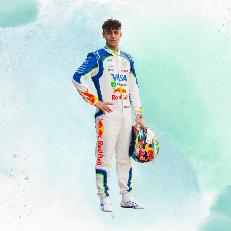 New 2026 Arvid Lindblad Racing Bulls F1 Team Visa Cash App RB Formula One Team Replica Racing Suit