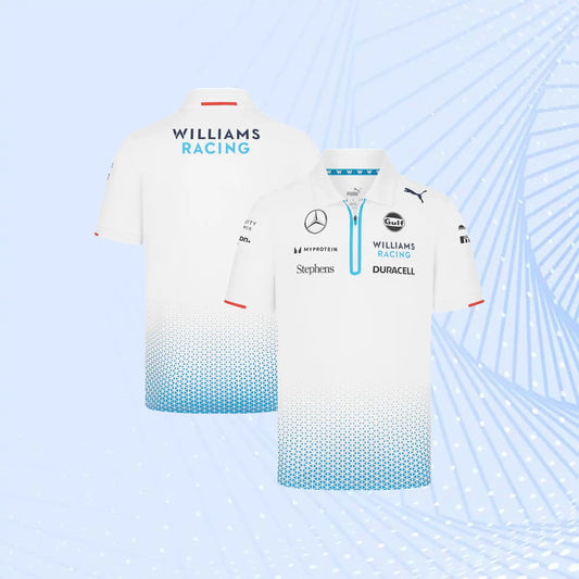 New 2024 F1 Team Williams Racing Team Polo - White