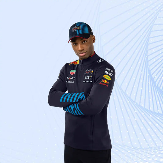 New 2024 Oracle Red Bull Racing F1 Team Replica Halfzip Sweatshirt