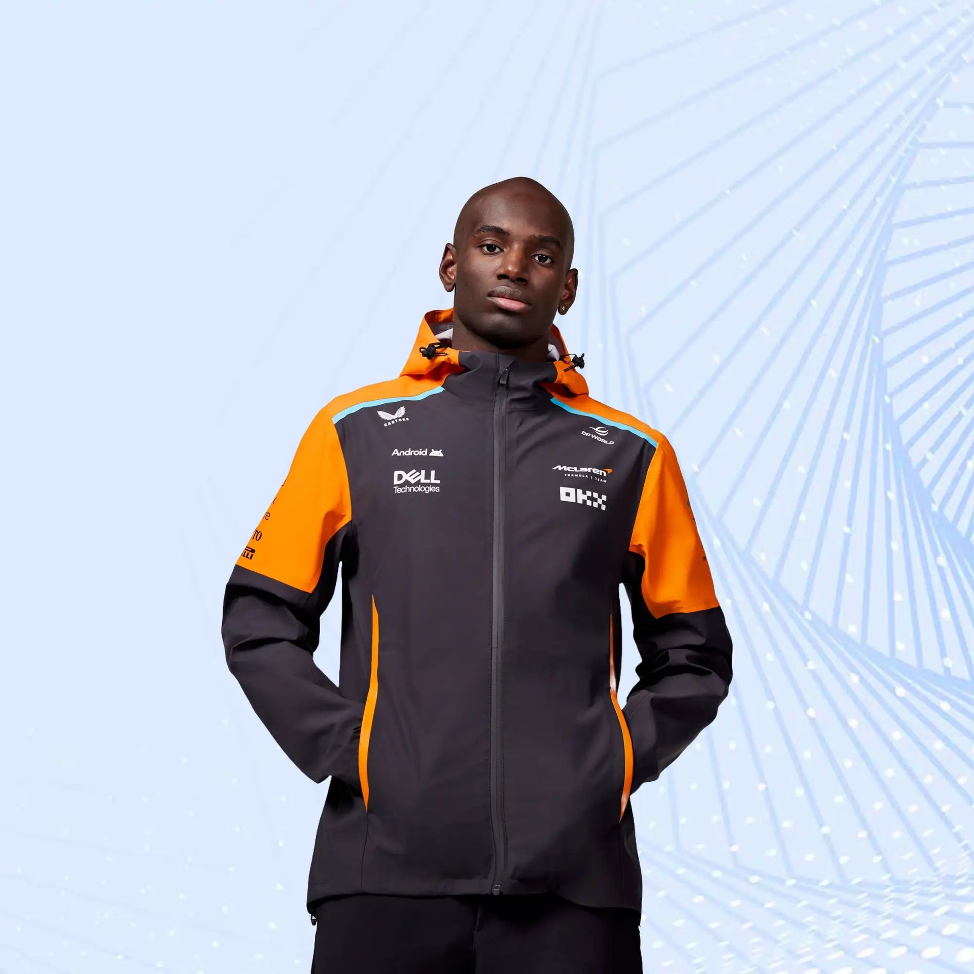 ジャケット・アウター MCLAREN OFFICIAL 2019 WATERPROOF JACKET Official Unisex McLaren Formula 1 Team Waterproof Rain