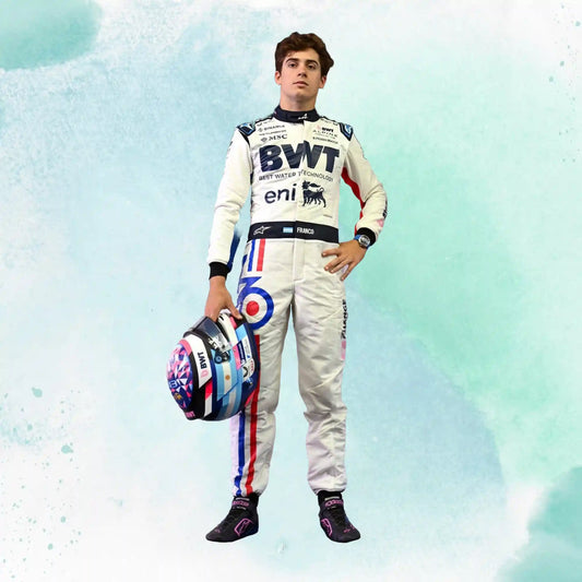 New 2025 Franco Colapinto Spanish GP BWT Alpine F1 Team Replica Racing Suit