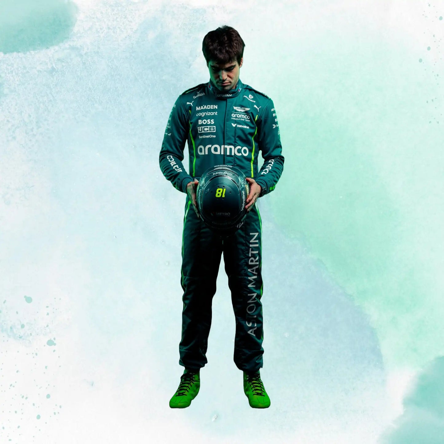 New 2025 Lance Stroll F1 Team Aston Martin Replica Racing Suit