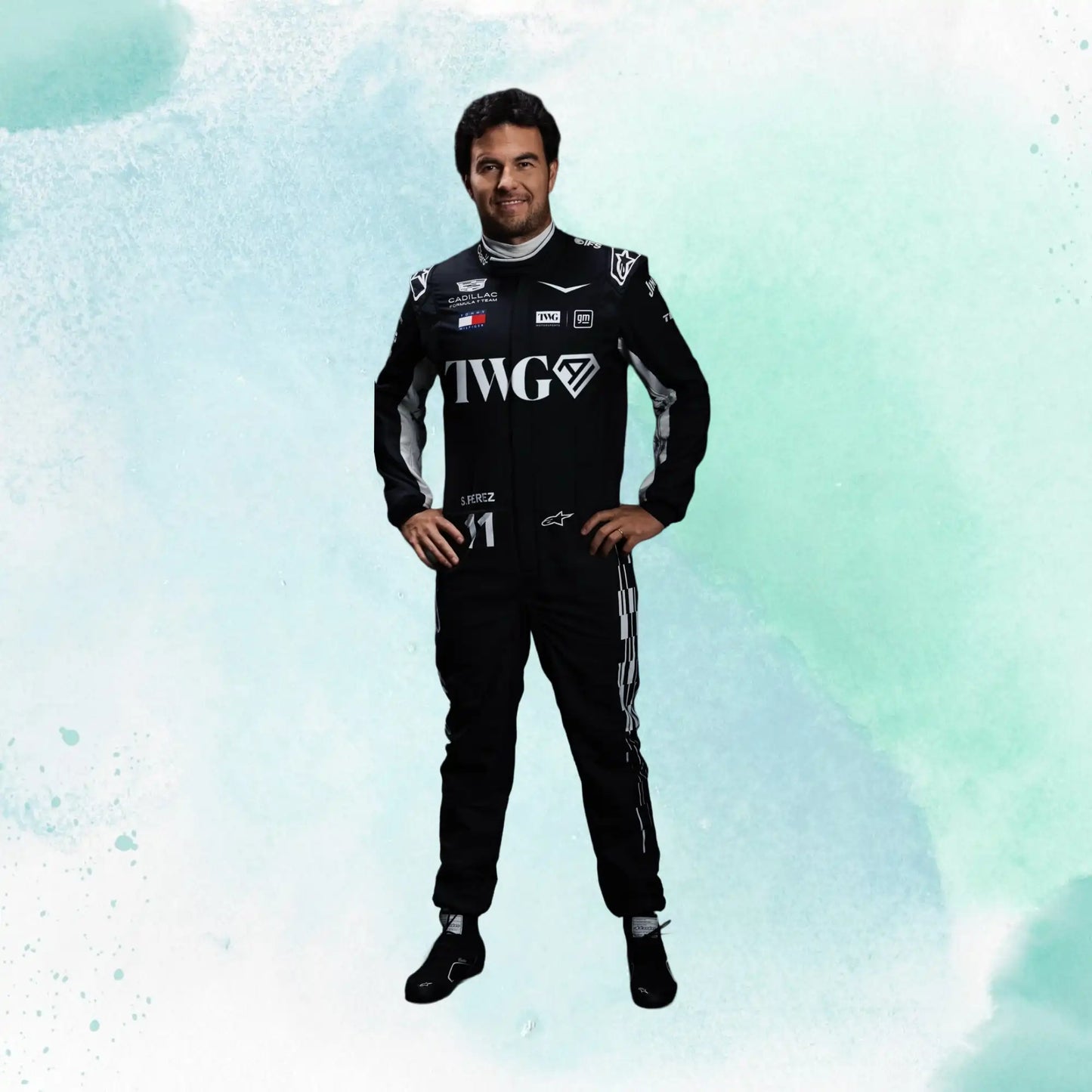 New 2026 Sergio Perez F1 Team Cadillac Formula 1 Team Replica Racing Suit