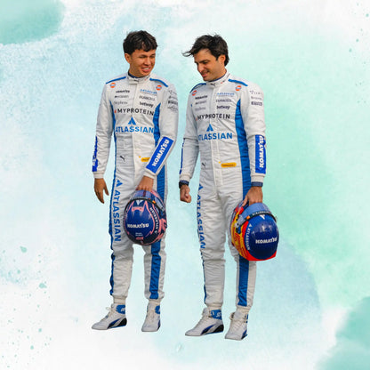 New 2026 Carlos Sainz & Alexander Albon Formula One Team Williams Racing F1 Replica Racing Suit