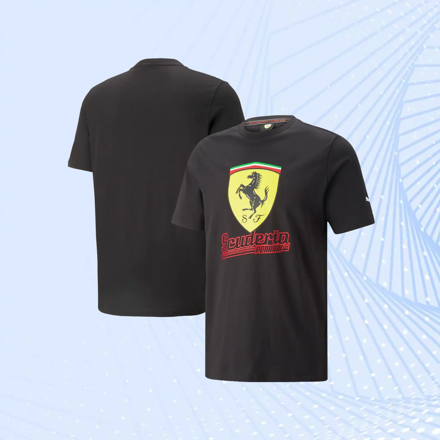 Scuderia Ferrari Race Big Shield T-Shirt Heritage by Puma - Black