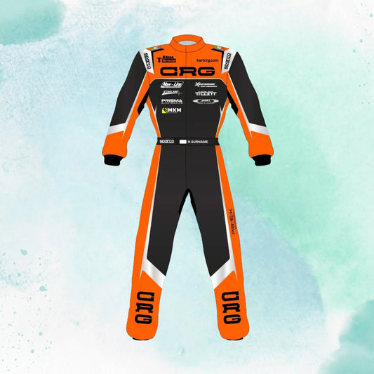 New 2025 CRG Go Karting Overall Sublimation Printed Go Kart Racing Suit