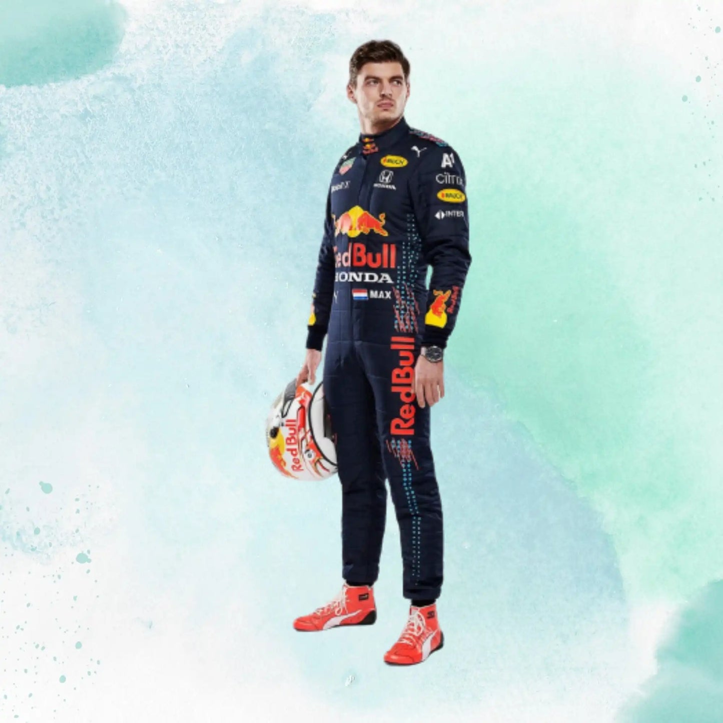 Max Verstappen 2021 F1 Replica Redbull Race Suit