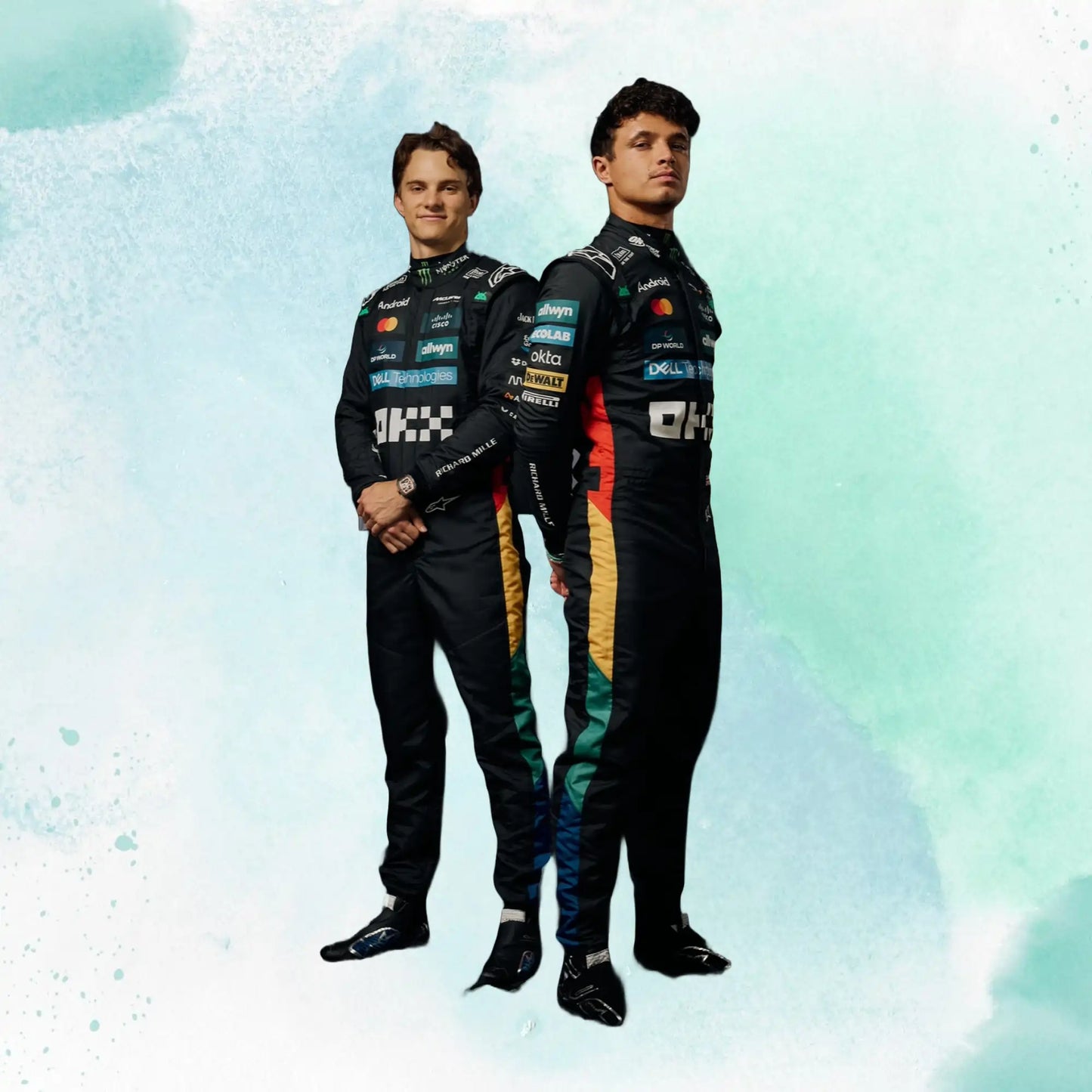 2025 New Lando Norris & Oscar Piastri British Grand Prix McLaren F1 Team Replica Racing Suit