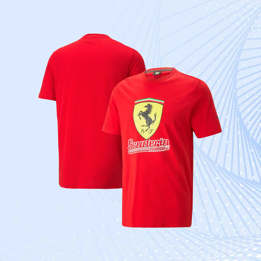Scuderia Ferrari Race Big Shield T-Shirt Heritage by Puma - Red