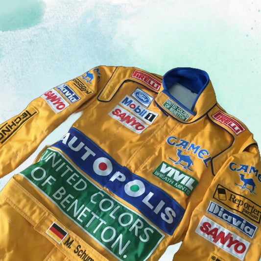 Michael Schumacher 1992 Embroidery / Patch Replica Race Suit / Benetton F1