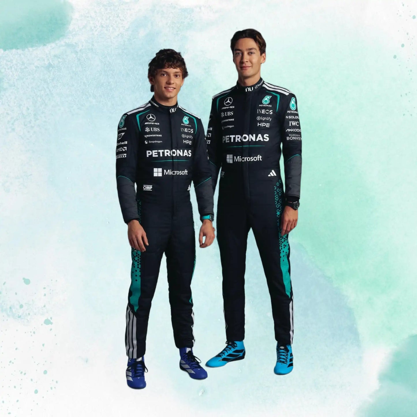 2026 George Russell & Kimi Antonelli Formula One Mercedes AMG F1 Replica Racing Suit