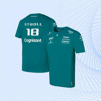 Lance Stroll Aston Martin Cognizant F1 2022 Official Team Driver T-Shirt